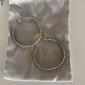 Kendra Scott Grier Rhodium Hoop Earrings